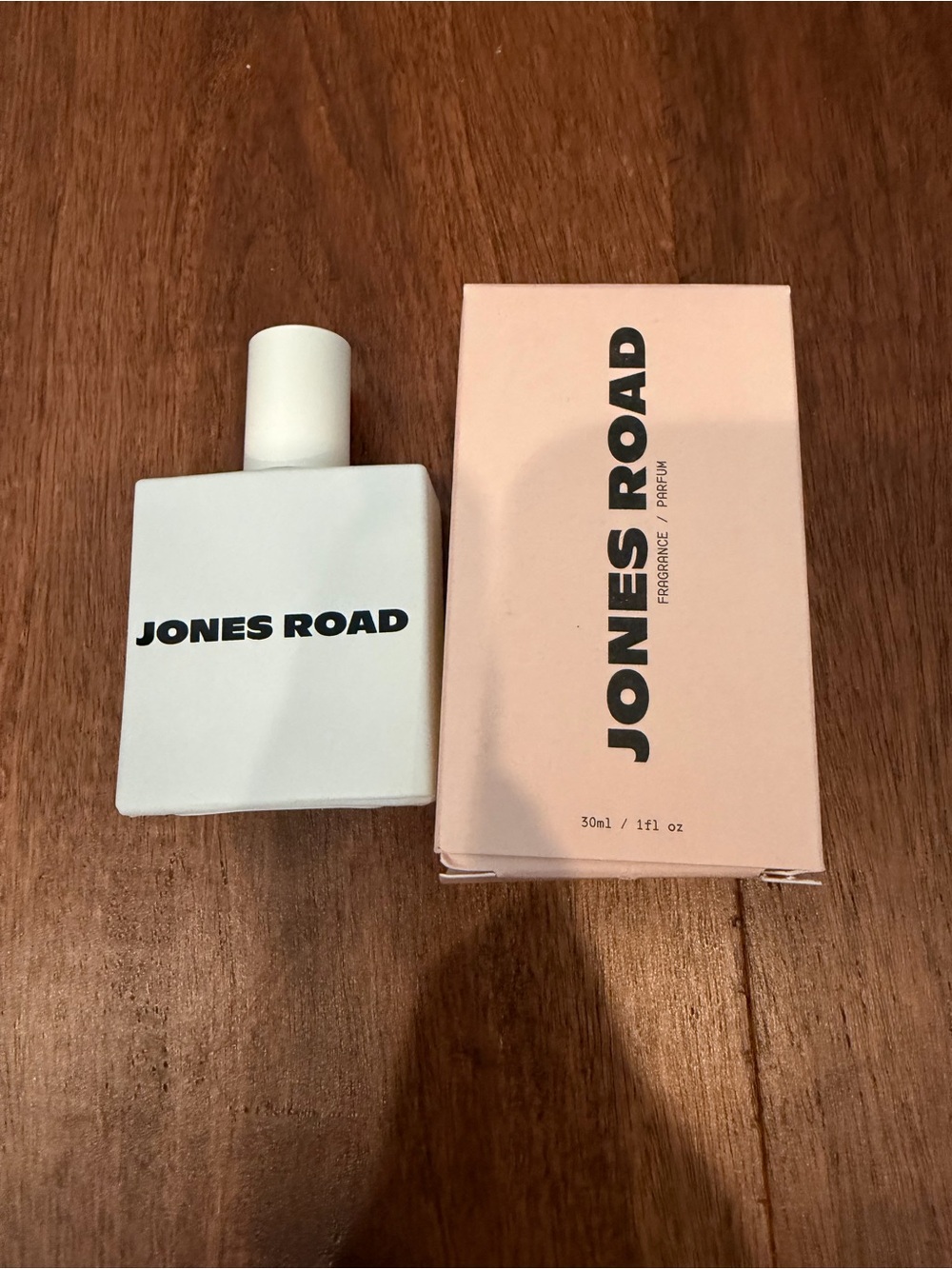 Jones Road White Bottle with Blush Pink Box
